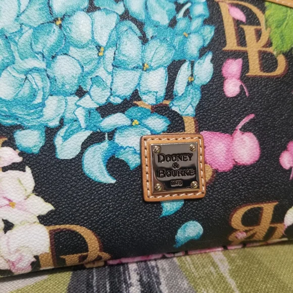 Dooney & Bourke Hydrangea Monogram Cosmetic Pouch Multipurpose Clutch LAST ONE